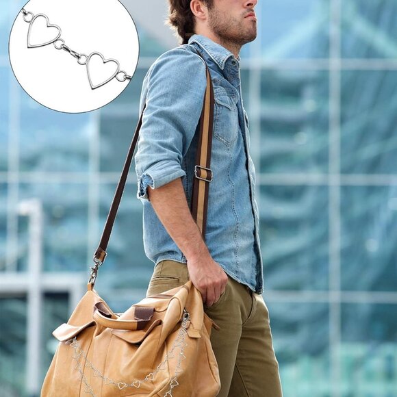 6 Pieces Jeans Pants Chain Belt Goth Multi Layer Decor Heart Butterfly Waist Poc - Picture 7 of 8